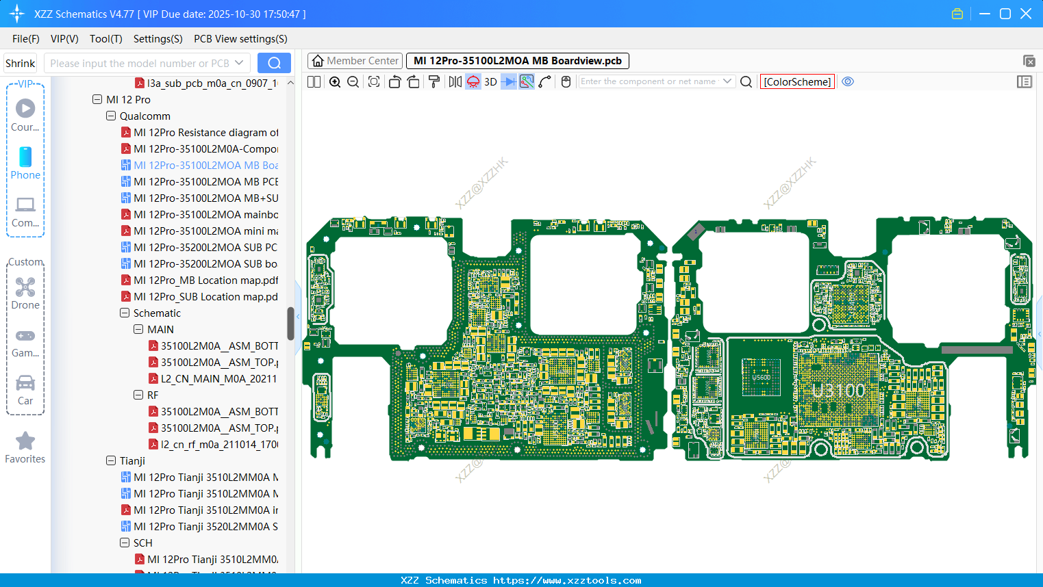 Xiaomi MI 12Pro-35100L2MOA MB Boardview